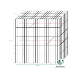 Полусглобен електрозаварен габион bashgabions